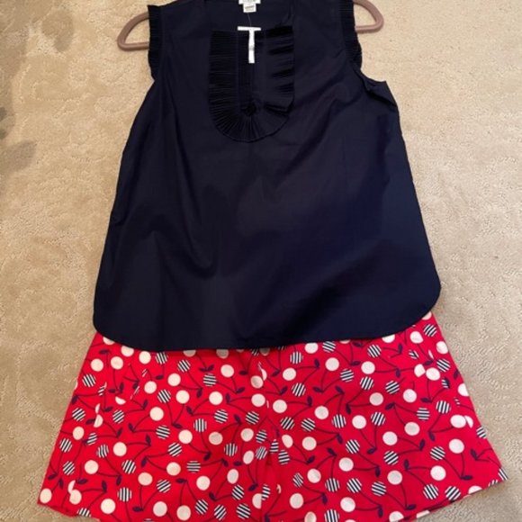 J. Crew Pants - J Crew red with blue/off white accents.